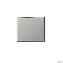 Spiegel Ink SP19 Rechthoek In Stalen Kader Met Indirecte Colour Changing LED Verlichting 120 X 4 X 80 Cm Mat Zwart