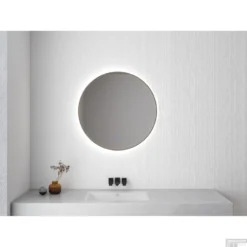 Ronde Spiegel Wiesbaden Novi Met LED, Dimbaar 100 Cm Geborsteld Messing -Baden Luxe Verkoop spiegel novi messing sfeer 2