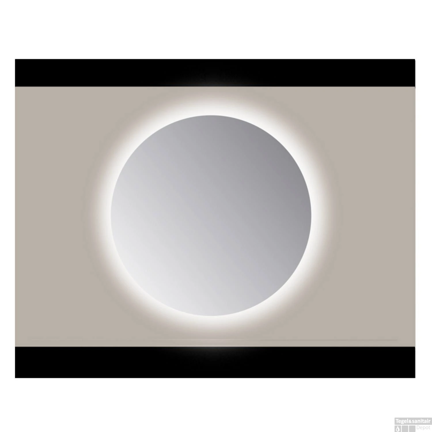 Spiegel Rond Sanicare Q 120 Cm Ambi Cold White LED PP Geslepen (Met Sensor)