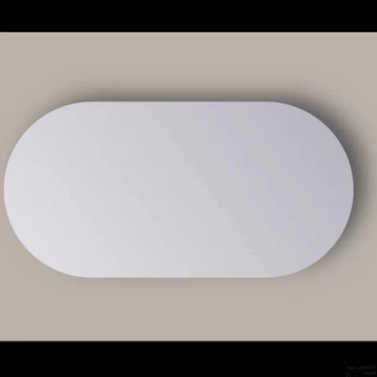 Spiegel Sanicare Q-Mirrors 40x80 Cm Ovaal/Rond Incl. Ophangmateriaal