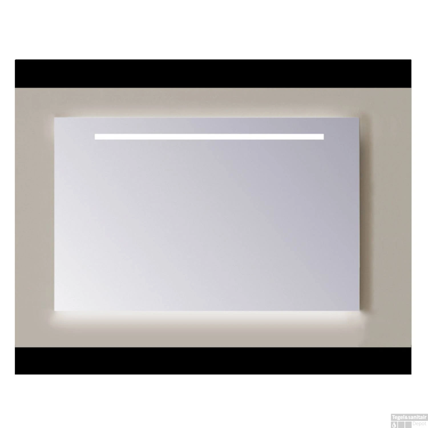 Spiegel Sanicare Q-mirrors 60 X 80 Cm Warm White LED Ambi Licht Onder PP Geslepen