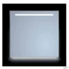Spiegel Sanicare Q-Mirrors 60x70 Cm Vierkant Met Aan De Bovenkant & Onderzijde LED Cold White, Omlijsting Aluminium Incl. Ophangmateriaal Met Afstandsbediening