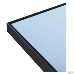 Baden Luxe Verkoop -Baden Luxe Verkoop spiegel sanicare q mirrors 60x70 cm vierkant met rondom led warm white omlijsting mat zwart ophang afstands sfeer 1