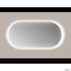 Baden Luxe Verkoop 31 Spiegel Sanicare Q-Mirrors 70x100 Cm Ovaal Met Rondom LED Cold White En Afstandsbediening Incl. Ophangmateriaal