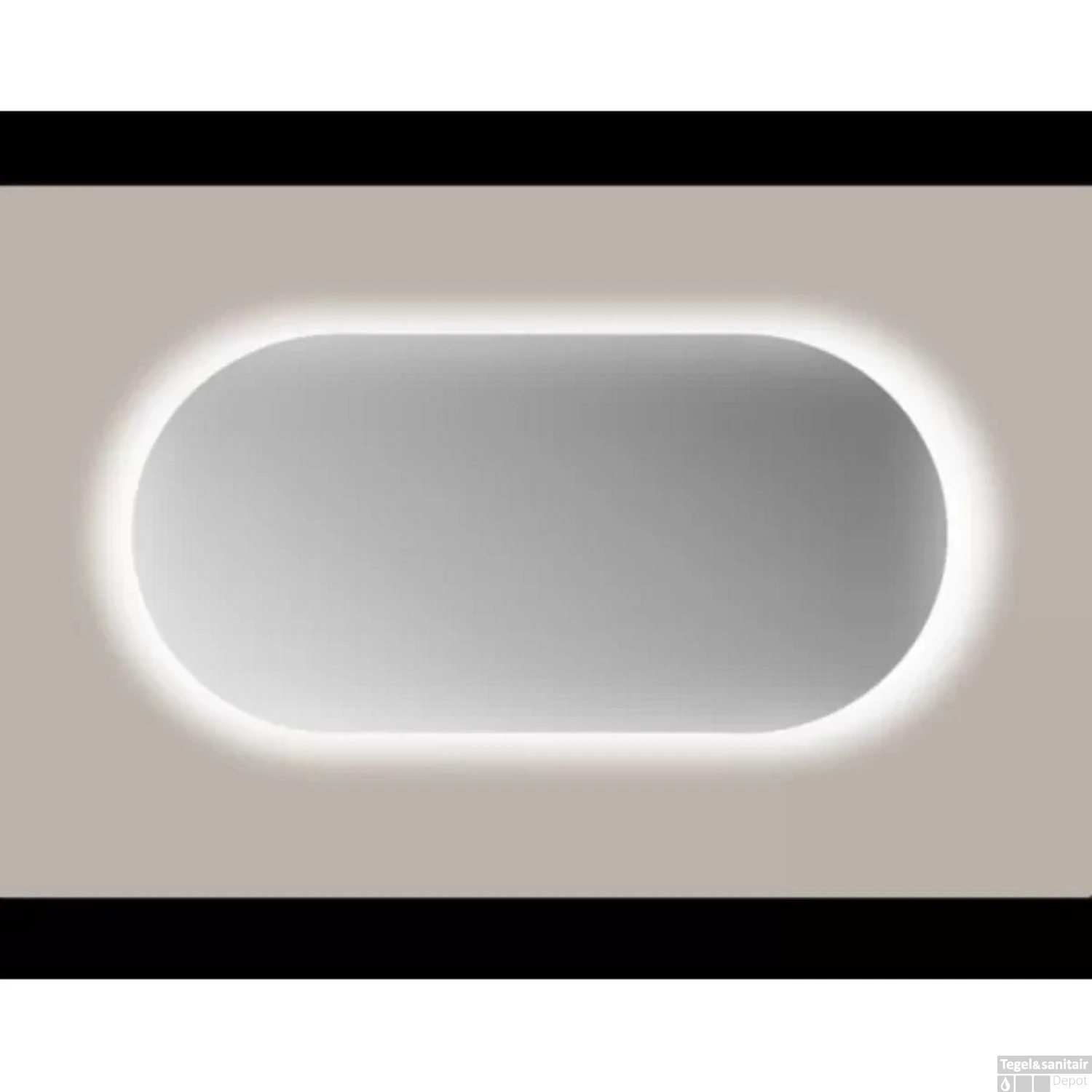 Spiegel Sanicare Q-Mirrors 70x100 Cm Ovaal Met Rondom LED Cold White En Afstandsbediening Incl. Ophangmateriaal