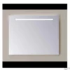 Spiegel Sanicare Q-Mirrors 80x60 Cm PP-Geslepen Vierkant Met Boven & Onder Gezandstraalde Strook LED Cold White Incl. Ophangmateriaal Zonder Schakelaar