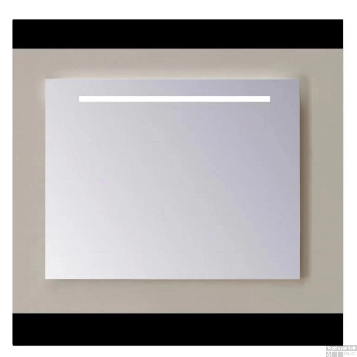 Spiegel Sanicare Q-Mirrors 90x60 Cm PP-Geslepen Vierkant Met Aan De Bovenkant Gezandstraalde Strook LED Cold White En Afstandsbediening Incl. Ophangmateriaal 1 Spiegel Sanicare Q-Mirrors 90x60 Cm PP-Geslepen Vierkant Met Aan De Bovenkant Gezandstraalde Strook LED Cold White En Afstandsbediening Incl. Ophangmateriaal