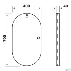Spiegel Sapho Puno 40x70 Cm Framed Zwart -Baden Luxe Verkoop spiegel sapho puno 40x70 cm framed zwart tech