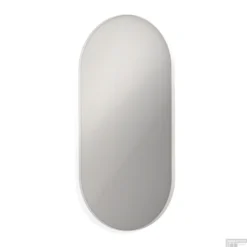 Spiegel SP20 Ovaal In Stalen Kader 60 Cm X 4 Cm X 120 Cm Mat Wit