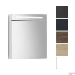 Spiegelkast Met Verlichting & Wcd 60 Cm Antraciet -Baden Luxe Verkoop spiegelkast sanilux deluxe 58x70x16 antraciet 24060l 3