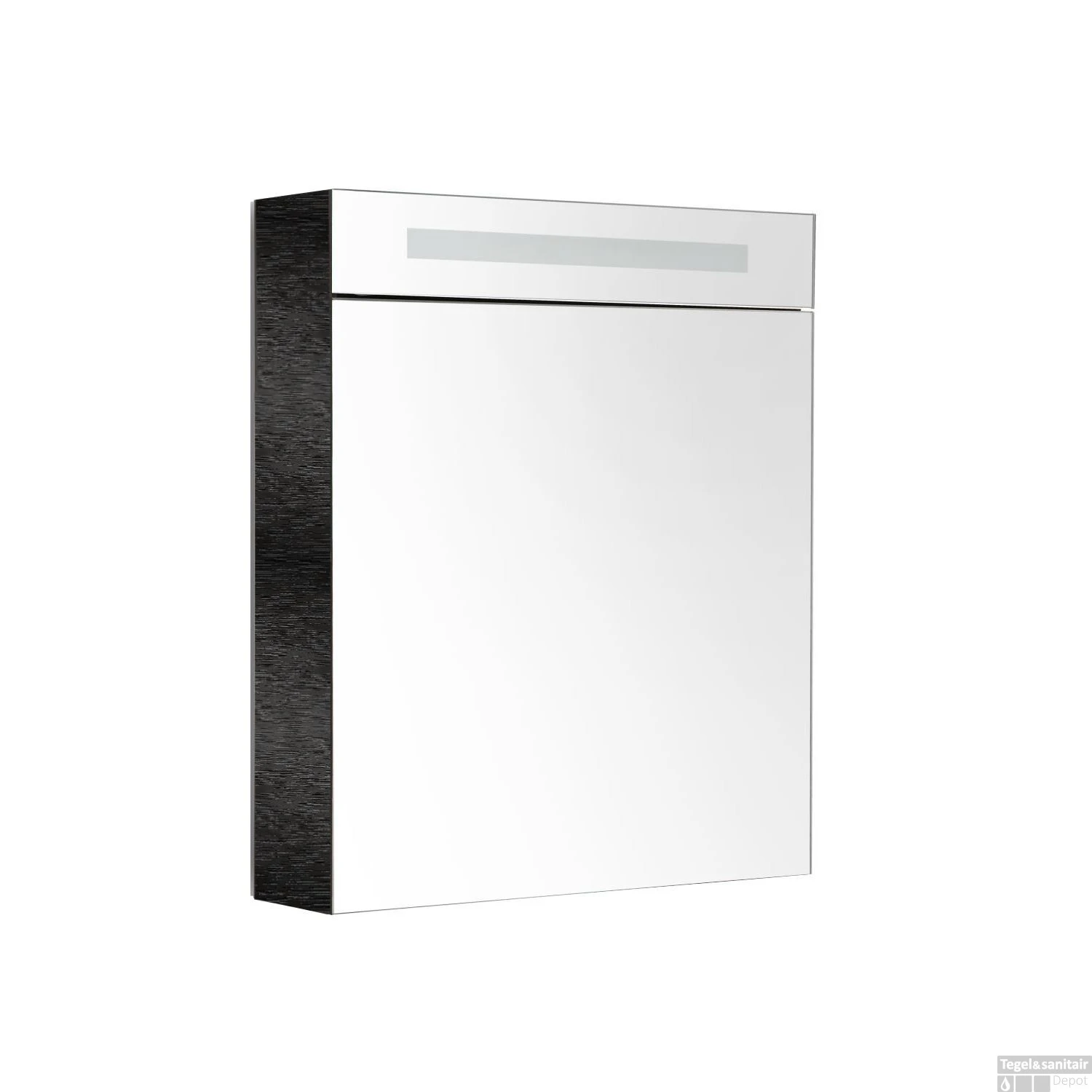 Spiegelkast Met Verlichting & Wcd 60 Cm Zwart Wenge 1 Spiegelkast Met Verlichting & Wcd 60 Cm Zwart Wenge