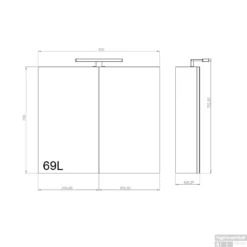 Spiegelkast Allibert Juno LED Verlichting 80x75.2x16cm Softclose Deuren Glans Wit -Baden Luxe Verkoop spiegelkast allibert juno led verlichting 80x75.2x16cm softclose deuren tech 2