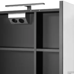 Spiegelkast Best Design Happy Black Incl. LED Verlichting 100x60 Cm Mat Zwart -Baden Luxe Verkoop spiegelkast best design happy black incl. led verlichting 100x60 cm mat zwart sfeer1