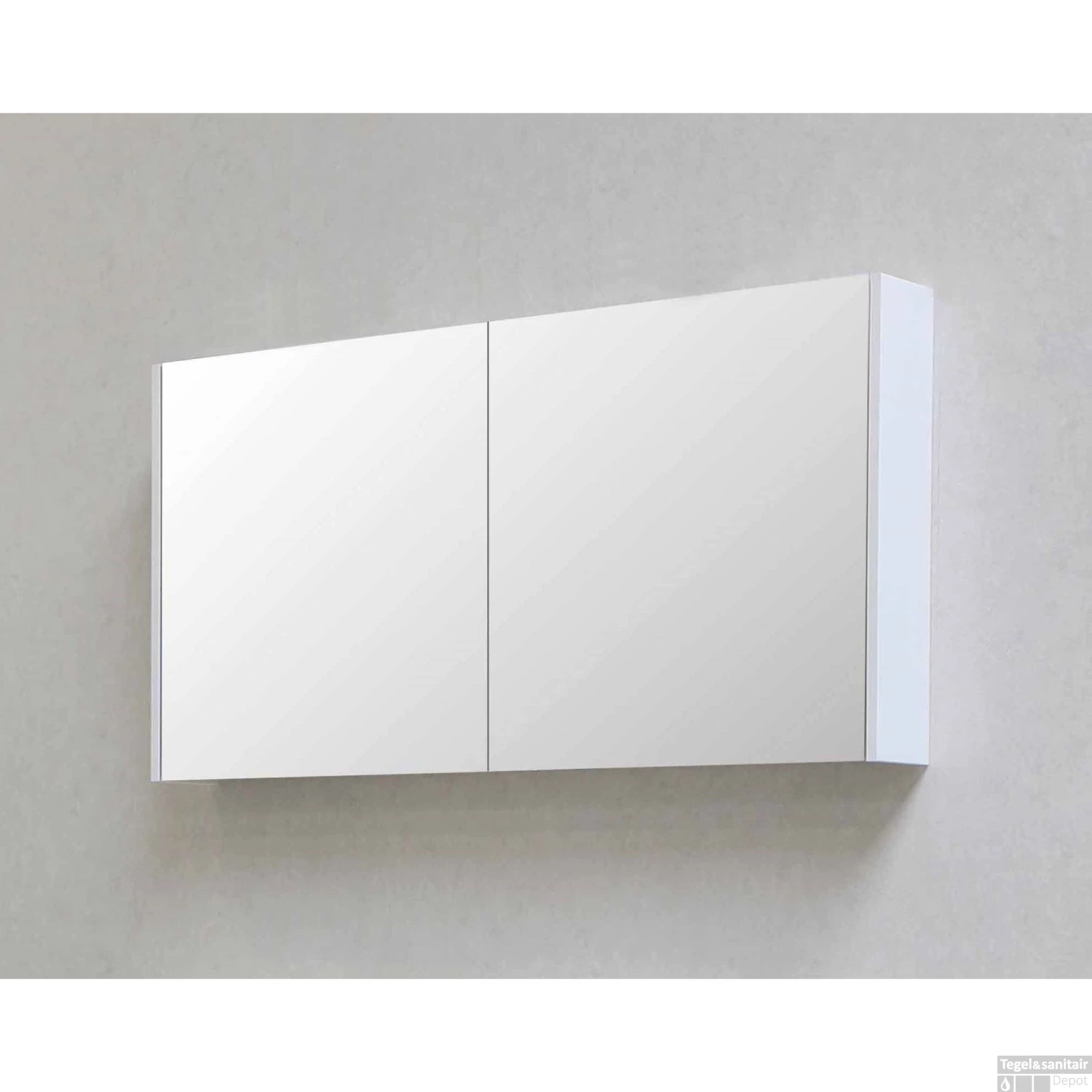 Spiegelkast BWS Salt 1 Deur 60x50 Cm Incl. Planchetten Ice White