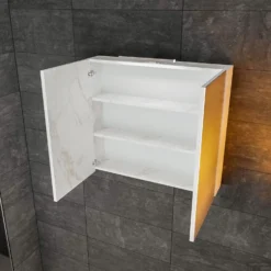 Spiegelkast BWS Valencia 80x70x16 Cm Met Deur Carrara Mat -Baden Luxe Verkoop spiegelkast bws valencia 80x70 carrara mat detail2