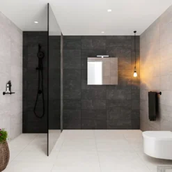 Spiegelkast BWS Valencia 80x70x16 Cm Met Deur Carrara Mat