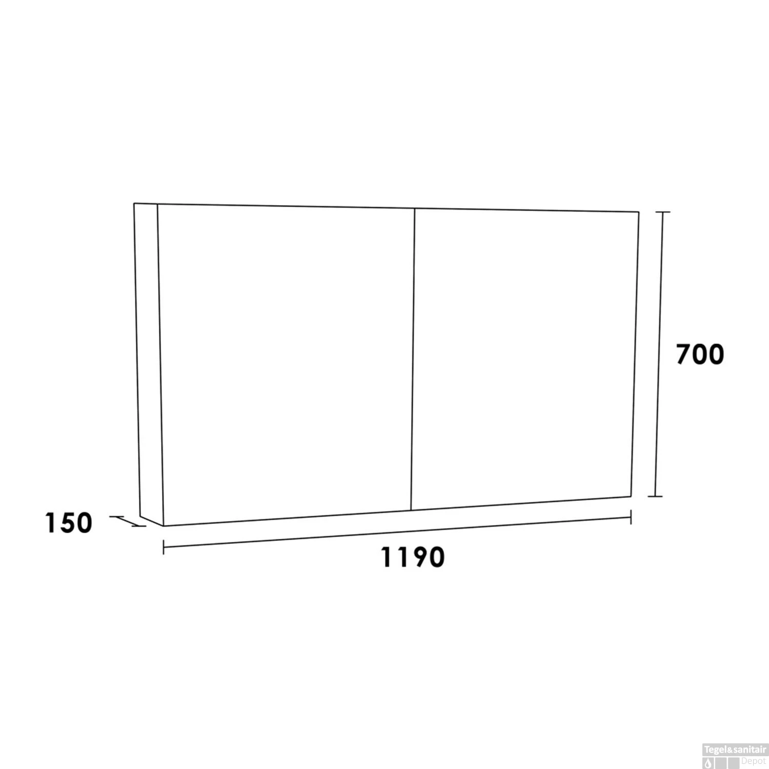 Spiegelkast Dual Exclusive Line 120cm Legno Calore 3 Spiegelkast Dual Exclusive Line 120cm Legno Calore - Afbeelding 3