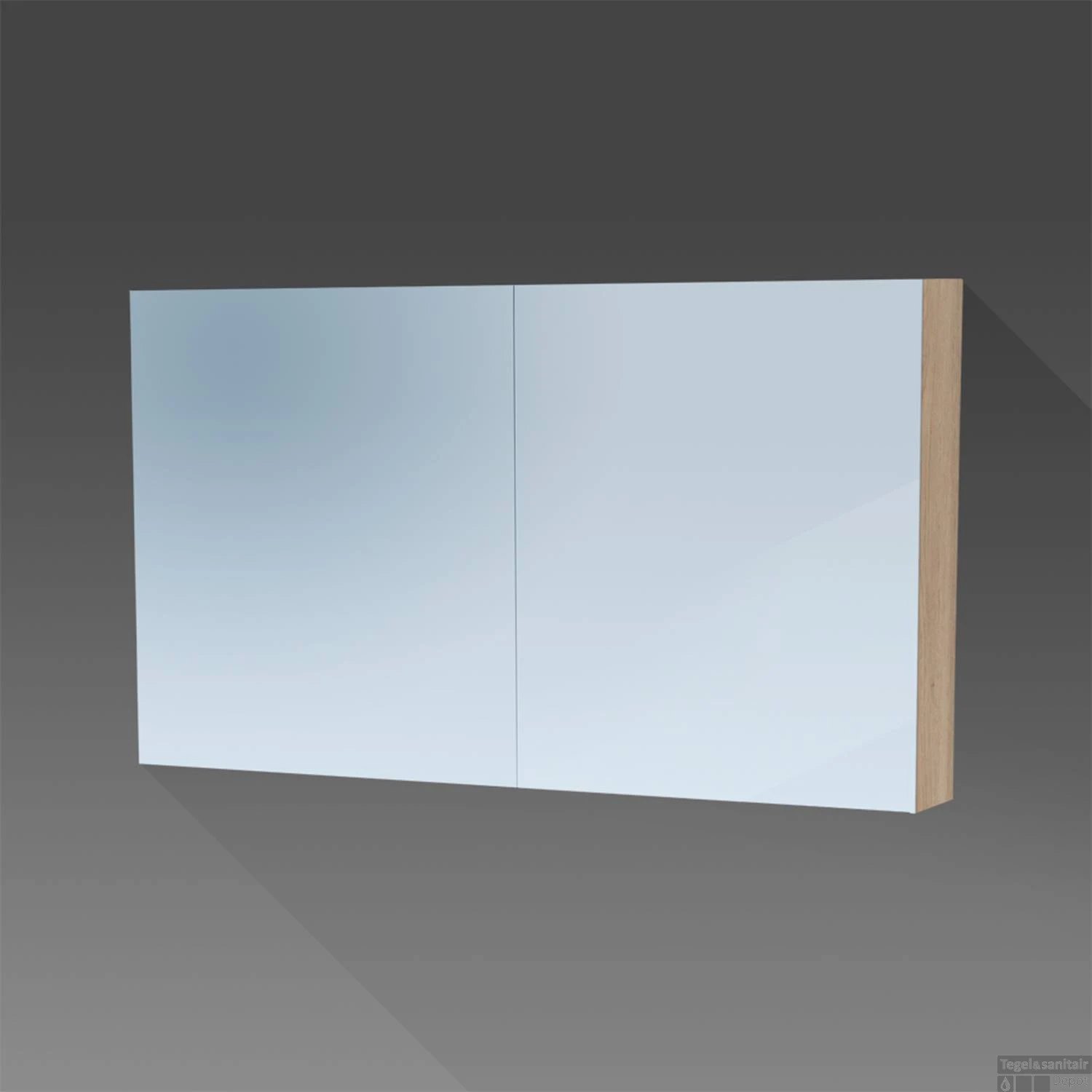Spiegelkast Dual Exclusive Line 120cm Legno Calore 2 Spiegelkast Dual Exclusive Line 120cm Legno Calore - Afbeelding 2