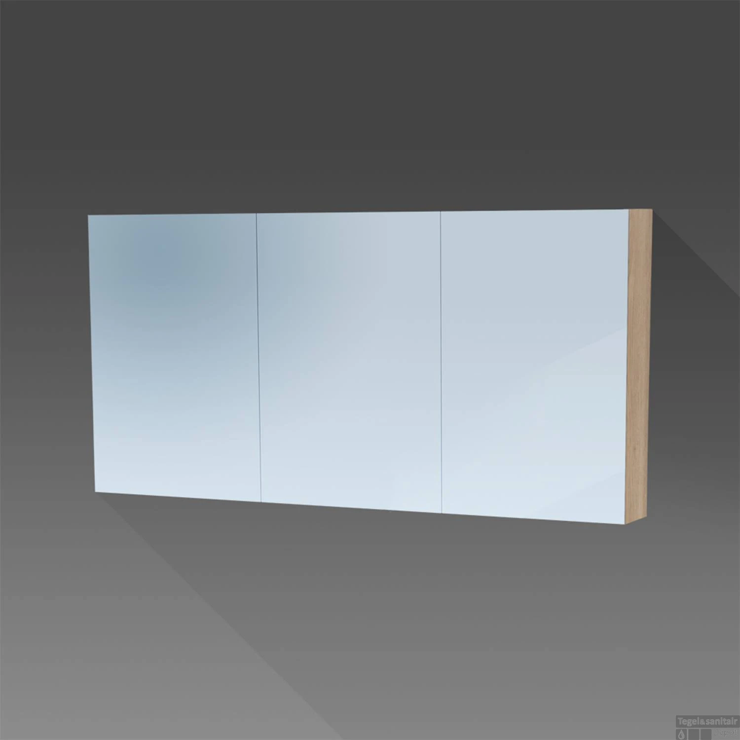Spiegelkast Dual Exclusive Line 140cm Legno Calore 2 Spiegelkast Dual Exclusive Line 140cm Legno Calore - Afbeelding 2