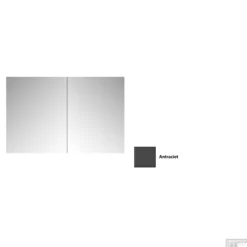 Spiegelkast Sanicare Qlassics 100 Cm 2 Deuren Antraciet -Baden Luxe Verkoop spiegelkast sanicare qlassics 100 cm 2 deuren antraciet detail3
