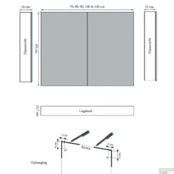 Spiegelkast Sanicare Qlassics 100 Cm 2 Deuren Antraciet -Baden Luxe Verkoop spiegelkast sanicare qlassics 100 cm 2 deuren antraciet tech