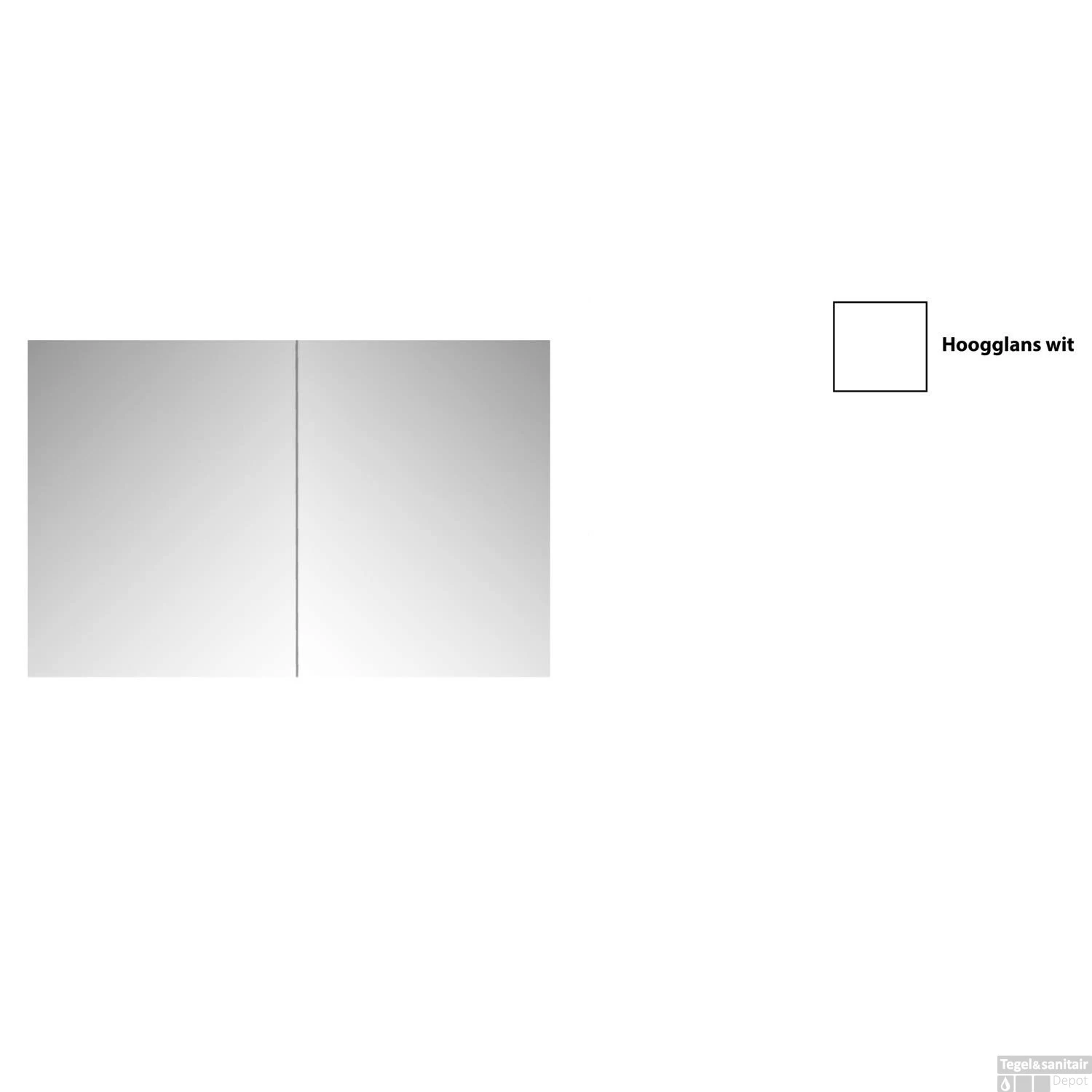 Spiegelkast Sanicare Qlassics 100 Cm 2 Deuren Hoogglans Wit 5 Spiegelkast Sanicare Qlassics 100 Cm 2 Deuren Hoogglans Wit - Afbeelding 5