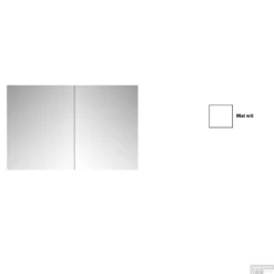 Spiegelkast Sanicare Qlassics 100 Cm 2 Deuren Zijdeglans Wit -Baden Luxe Verkoop spiegelkast sanicare qlassics 100 cm 2 deuren zijdeglans wit detail1
