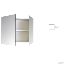 Spiegelkast Sanicare Qlassics 100 Cm 2 Deuren Zijdeglans Wit -Baden Luxe Verkoop spiegelkast sanicare qlassics 100 cm 2 deuren zijdeglans wit detail2