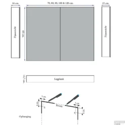 Spiegelkast Sanicare Qlassics 100 Cm 2 Deuren Zijdeglans Wit -Baden Luxe Verkoop spiegelkast sanicare qlassics 100 cm 2 deuren zijdeglans wit tech
