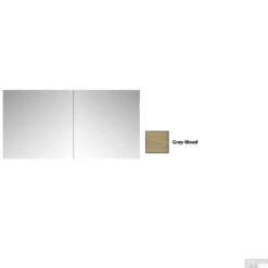 Spiegelkast Sanicare Qlassics 120 Cm 2 Deuren Grey-Wood -Baden Luxe Verkoop spiegelkast sanicare qlassics 120 cm 2 deuren grey wood detail1