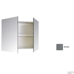 Spiegelkast Sanicare Qlassics 80 Cm 2 Deuren Alu-Look -Baden Luxe Verkoop spiegelkast sanicare qlassics 80 cm 2 deuren alu look detail1