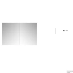 Spiegelkast Sanicare Qlassics 80 Cm 2 Deuren Zijdeglans Wit -Baden Luxe Verkoop spiegelkast sanicare qlassics 80 cm 2 deuren zijdeglans wit detail1