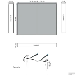 Spiegelkast Sanicare Qlassics 80 Cm 2 Spiegeldeuren Belluno Eiken -Baden Luxe Verkoop spiegelkast sanicare qlassics 80 cm 2 spiegeldeuren belluno eiken tech