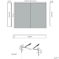 Spiegelkast Sanicare Qlassics Ambiance 100 Cm 2 Deuren Antraciet -Baden Luxe Verkoop spiegelkast sanicare qlassics ambiance 100 cm 2 deuren antraciet tech