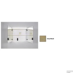 Spiegelkast Sanicare Qlassics Ambiance 100 Cm 2 Deuren Grey-Wood -Baden Luxe Verkoop spiegelkast sanicare qlassics ambiance 100 cm 2 deuren grey wood detail1