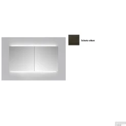 Spiegelkast Sanicare Qlassics Ambiance 100 Cm 2 Deuren Schots-Eiken -Baden Luxe Verkoop spiegelkast sanicare qlassics ambiance 100 cm 2 deuren schots eiken detail