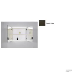 Spiegelkast Sanicare Qlassics Ambiance 100 Cm 2 Deuren Schots-Eiken -Baden Luxe Verkoop spiegelkast sanicare qlassics ambiance 100 cm 2 deuren schots eiken detail1