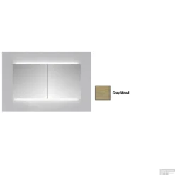 Spiegelkast Sanicare Qlassics Ambiance 120 Cm 2 Deuren Grey-Wood -Baden Luxe Verkoop spiegelkast sanicare qlassics ambiance 120 cm 2 deuren grey wood detail