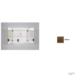 Spiegelkast Sanicare Qlassics Ambiance 120 Cm 2 Spiegeldeuren Belluno Eiken