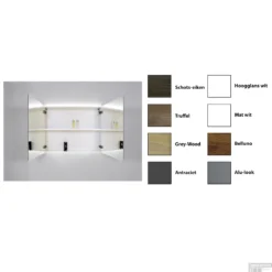Spiegelkast Sanicare Qlassics Ambiance (alle Kleuren, Alle Maten) -Baden Luxe Verkoop spiegelkast sanicare qlassics ambiance 2