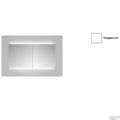 Spiegelkast Sanicare Qlassics Ambiance 70 Cm 2 Deuren Hoogglans Wit -Baden Luxe Verkoop spiegelkast sanicare qlassics ambiance 70 cm 2 deuren hoogglans wit detail