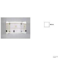 Spiegelkast Sanicare Qlassics Ambiance 70 Cm 2 Deuren Zijdeglans Wit -Baden Luxe Verkoop spiegelkast sanicare qlassics ambiance 70 cm 2 deuren zijdeglans wit detail