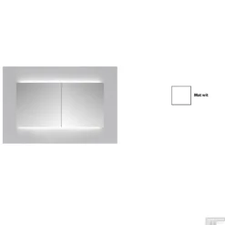 Spiegelkast Sanicare Qlassics Ambiance 70 Cm 2 Deuren Zijdeglans Wit -Baden Luxe Verkoop spiegelkast sanicare qlassics ambiance 70 cm 2 deuren zijdeglans wit detail1
