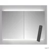 Spiegelkast Sanicare Qlassics Ambiance 70x60 Cm Met Dubbelzijdige Spiegeldeuren, LED Verlichting En Afstandsbediening Truffel