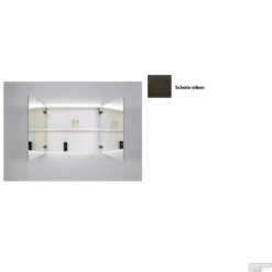 Spiegelkast Sanicare Qlassics Ambiance 80 Cm 2 Deuren Schots-Eiken -Baden Luxe Verkoop spiegelkast sanicare qlassics ambiance 80 cm 2 deuren schots eiken detail1