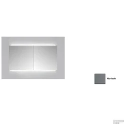 Spiegelkast Sanicare Qlassics Ambiance 90 Cm 2 Deuren Alu-Look -Baden Luxe Verkoop spiegelkast sanicare qlassics ambiance 90 cm 2 deuren alu look detail1