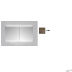 Spiegelkast Sanicare Qlassics Ambiance 90 Cm 2 Deuren Truffel -Baden Luxe Verkoop spiegelkast sanicare qlassics ambiance 90 cm 2 deuren truffel detail