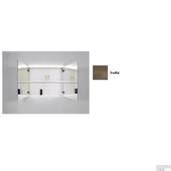 Spiegelkast Sanicare Qlassics Ambiance 90 Cm 2 Deuren Truffel -Baden Luxe Verkoop spiegelkast sanicare qlassics ambiance 90 cm 2 deuren truffel detail1