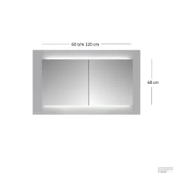 Spiegelkast Sanicare Qlassics Ambiance (alle Kleuren, Alle Maten) -Baden Luxe Verkoop spiegelkast sanicare qlassics ambiance alle kleuren alle maten tech 1