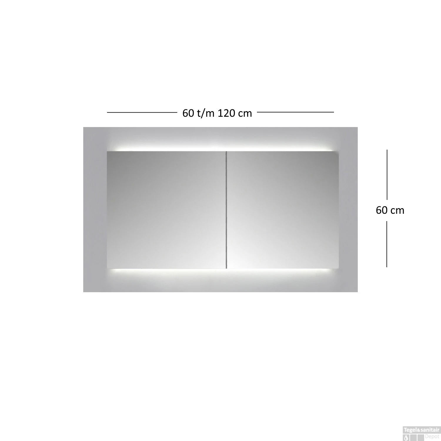 Spiegelkast Sanicare Qlassics Ambiance (alle Kleuren, Alle Maten) - Afbeelding 5